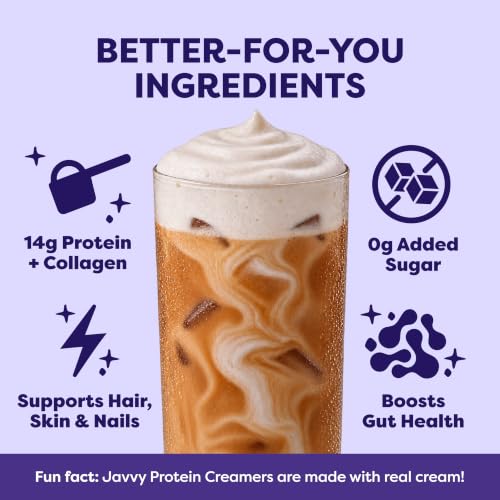 Javvy Protein Coffee Creamer, Sweet Cream, Dairy-Based