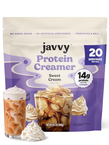 Javvy Protein Coffee Creamer, Sweet Cream, Dairy-Based
