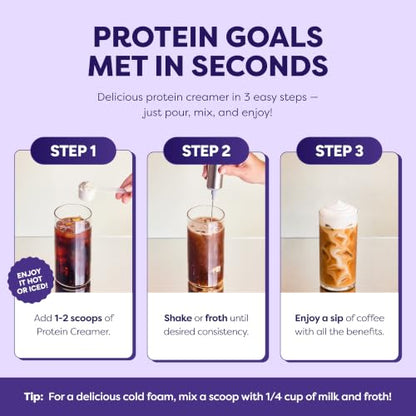 Javvy Protein Coffee Creamer, Sweet Cream, Dairy-Based